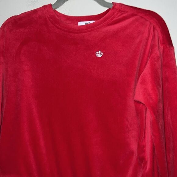 Juicy Couture Red Velour Sweatshirt - Picture 2 of 8